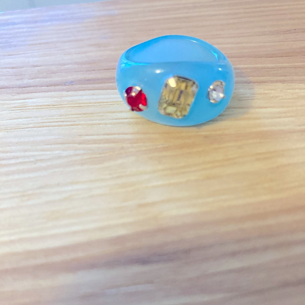 Light Blue Resin Ring